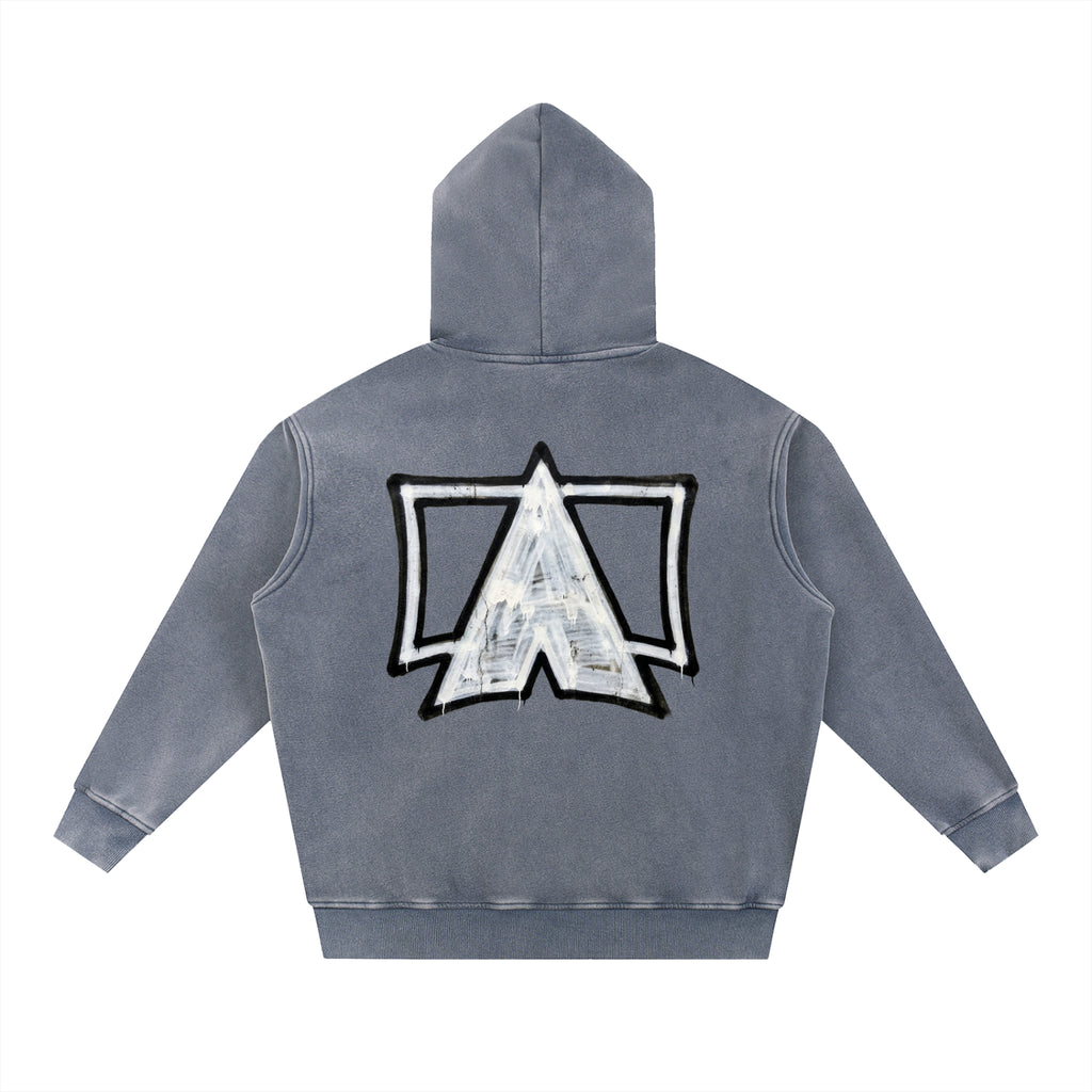 Snow Wash Fleece Oversize Hoodie